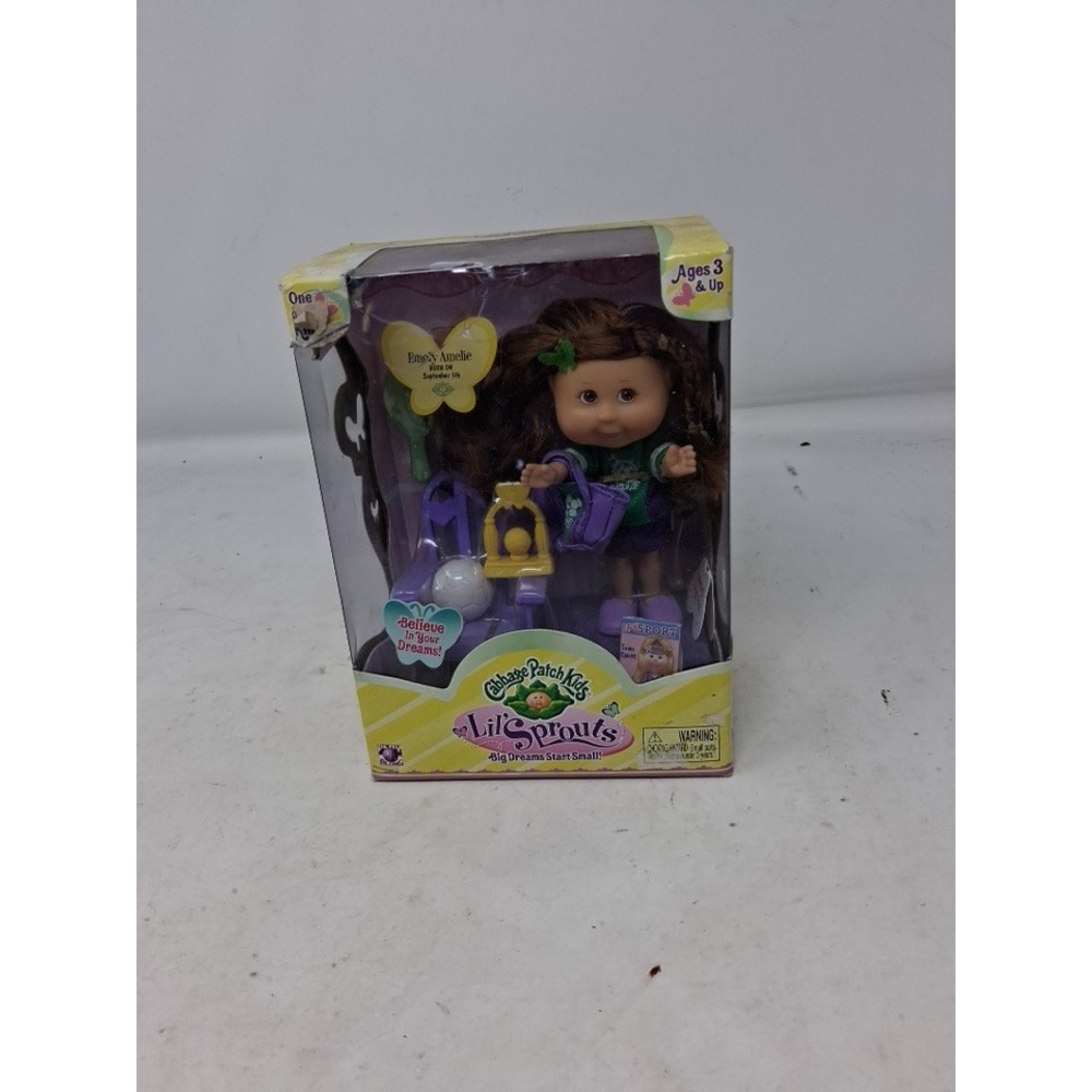Cabbage Patch Kids Lil Sprouts Emely Amelie Soccer Doll 2007 Play Along 16400. N